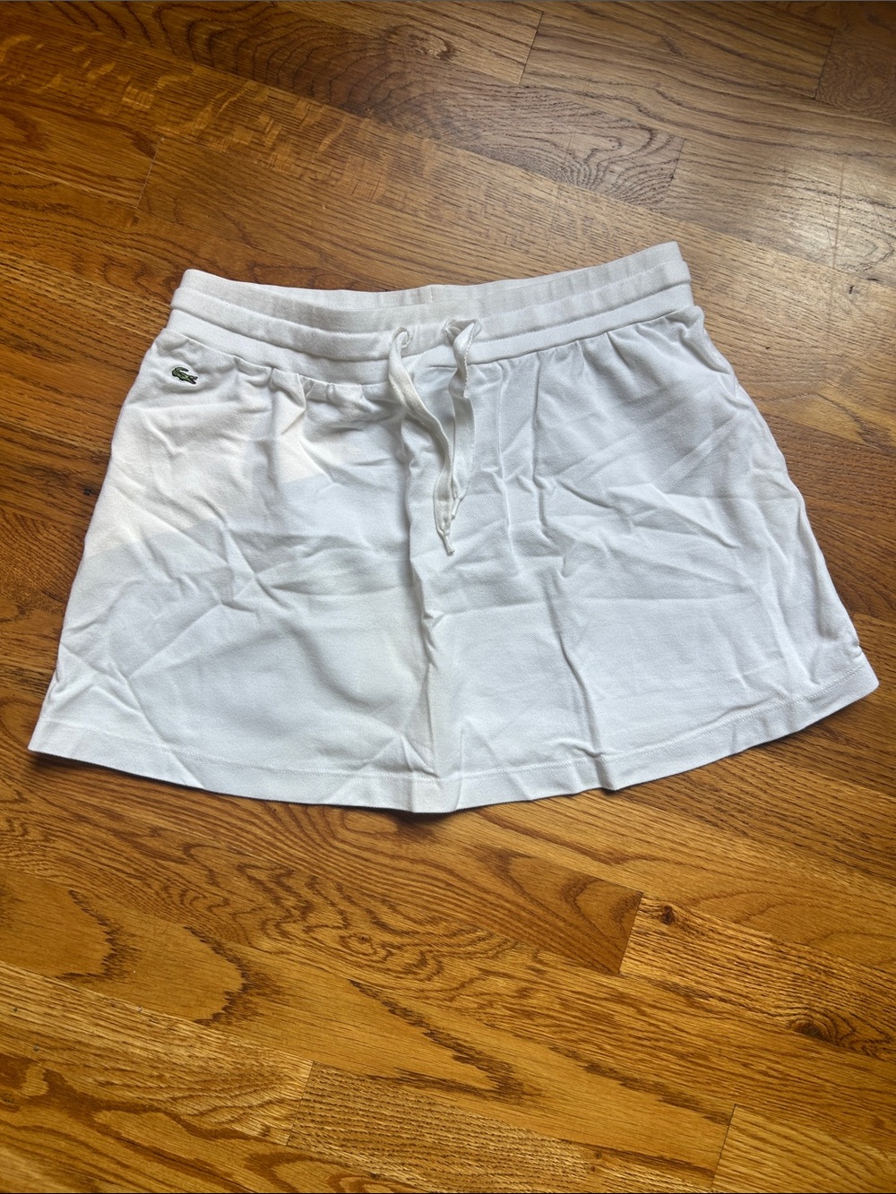 Lacoste White Drawstring Skirt